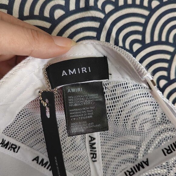 Amiri White Paint Drip Core Logo Hat - Picture 7 of 8